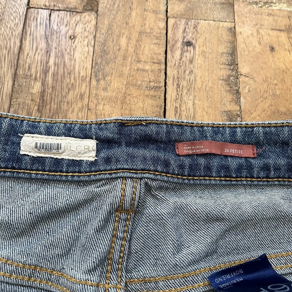 Pilcro The Heritage Boyfriend 26P Jeans Distressed Medium Wash Cotton Blend - Picture 5 of 15